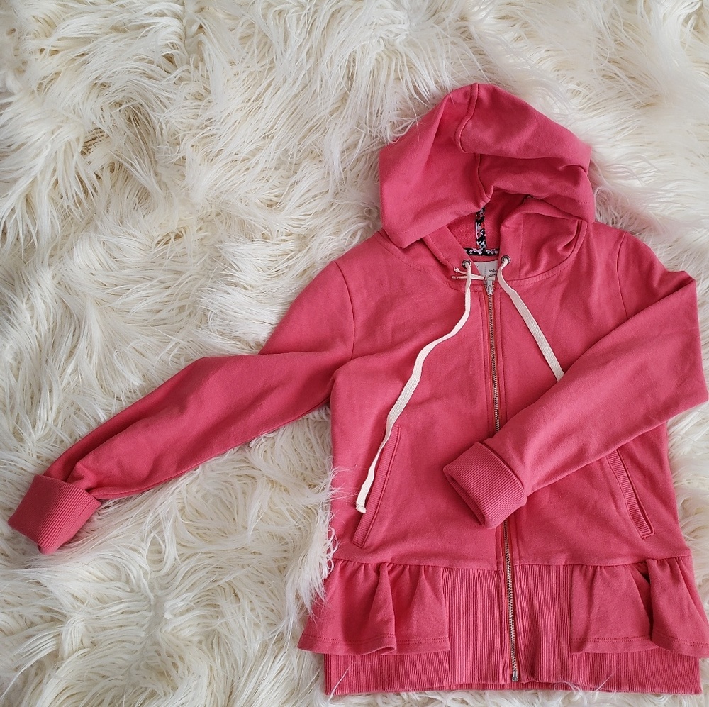 Anthropologie Saturday Sunday Pink Coral Zipup